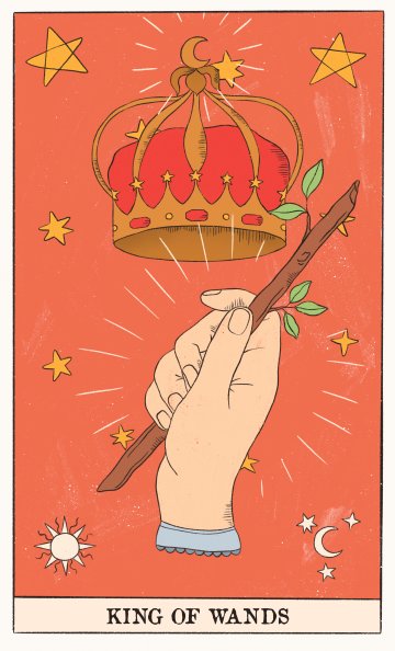 Цар на Жезлите (King of Wands) - Таро карта значение